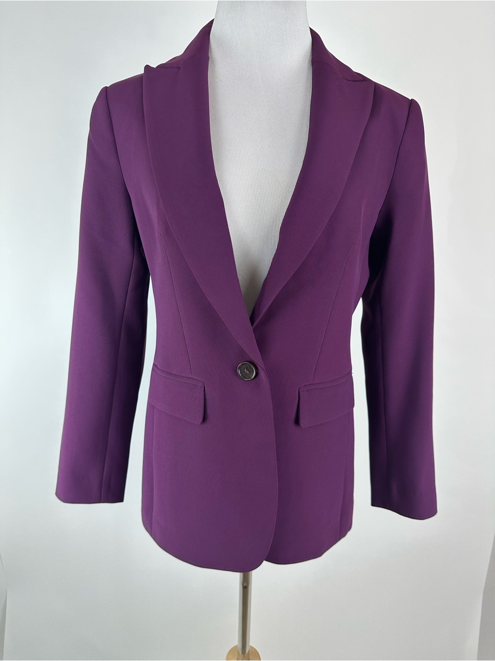 Ann Taylor One Button Blazer Career Professional Size 4 Petite